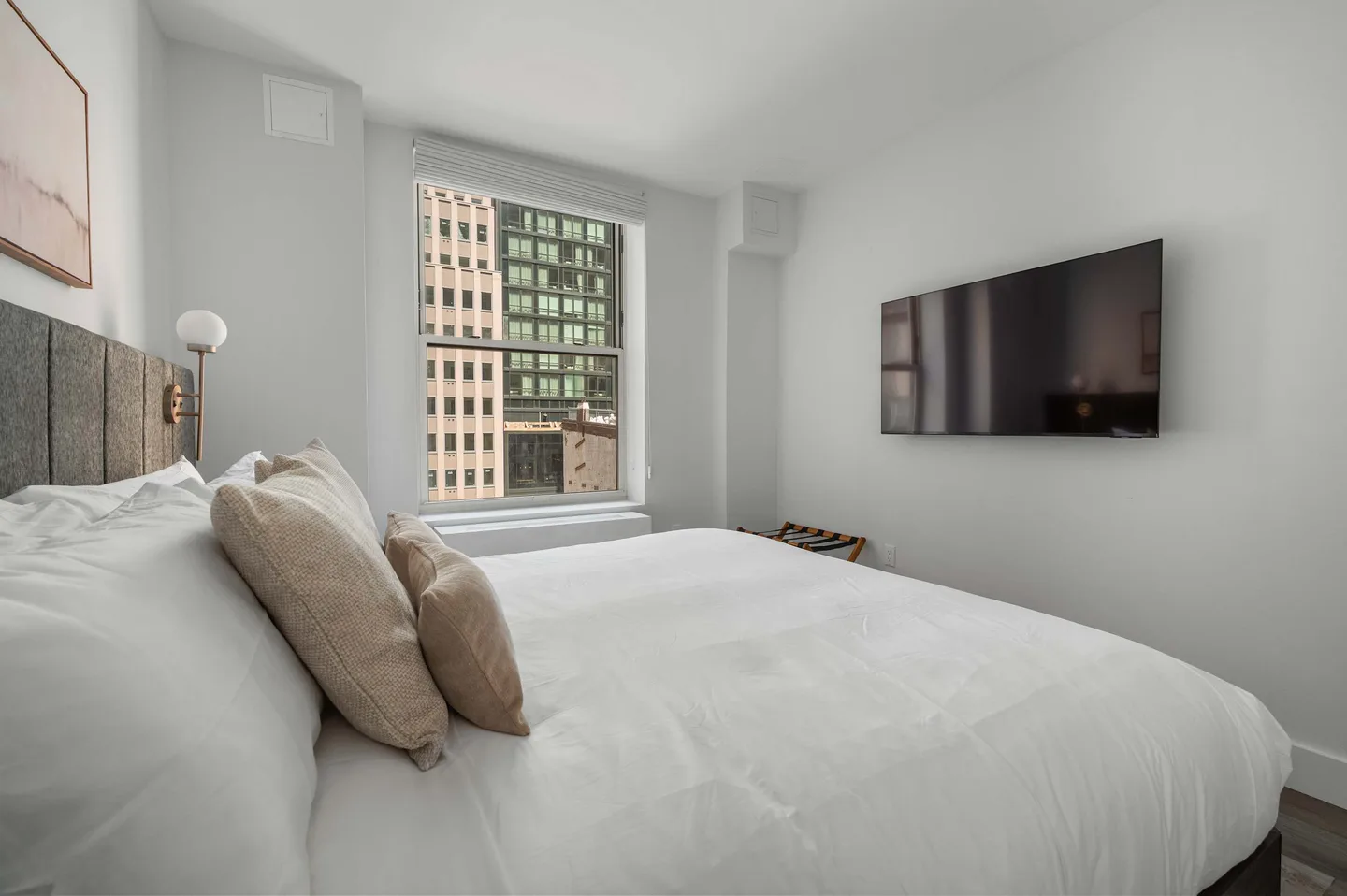 Bedroom — Classic 2 Bedroom Apartment — 17John, Financial District