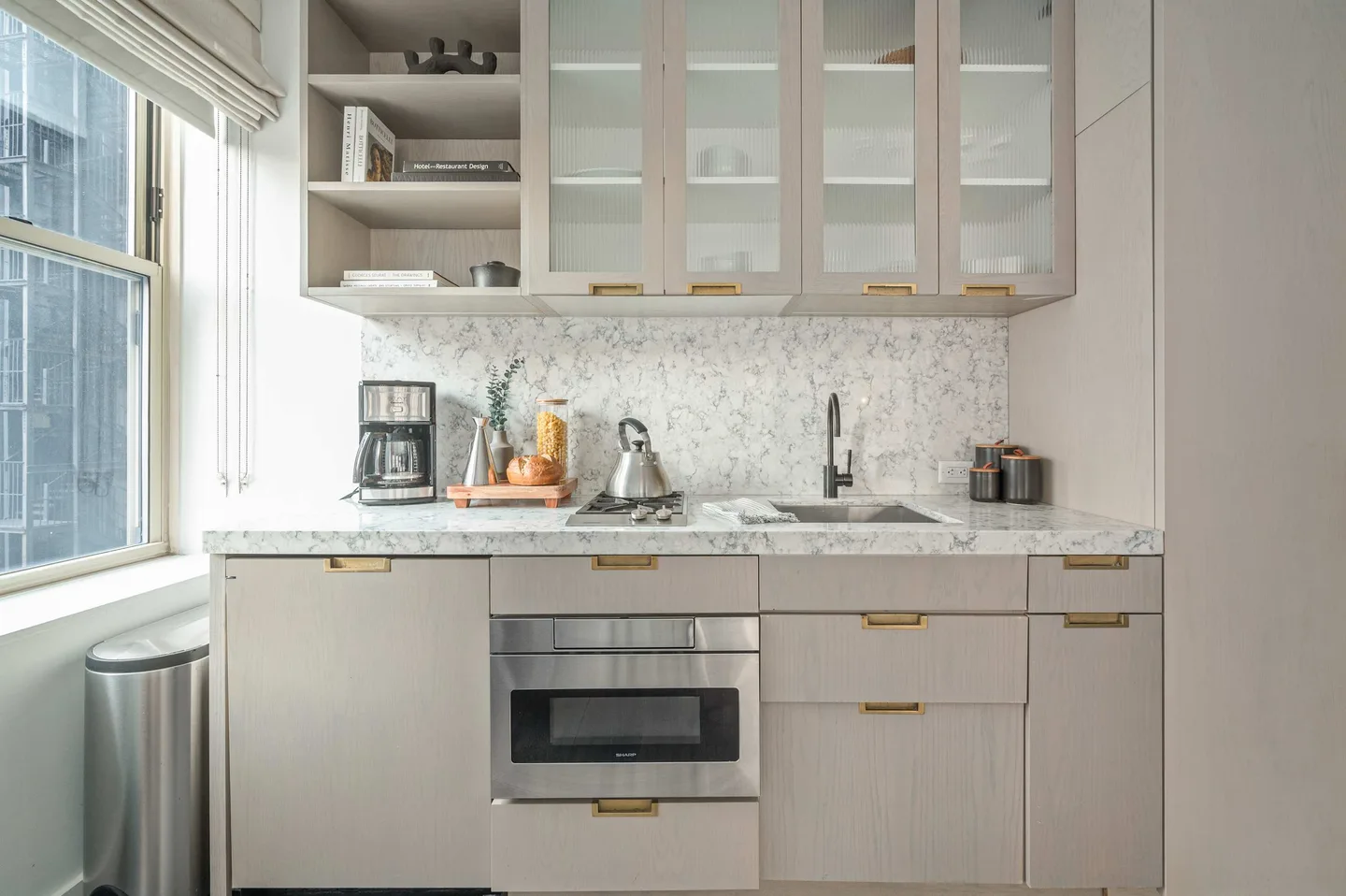 Kitchen — Deluxe King Studio Apartment — 17John, Financial District