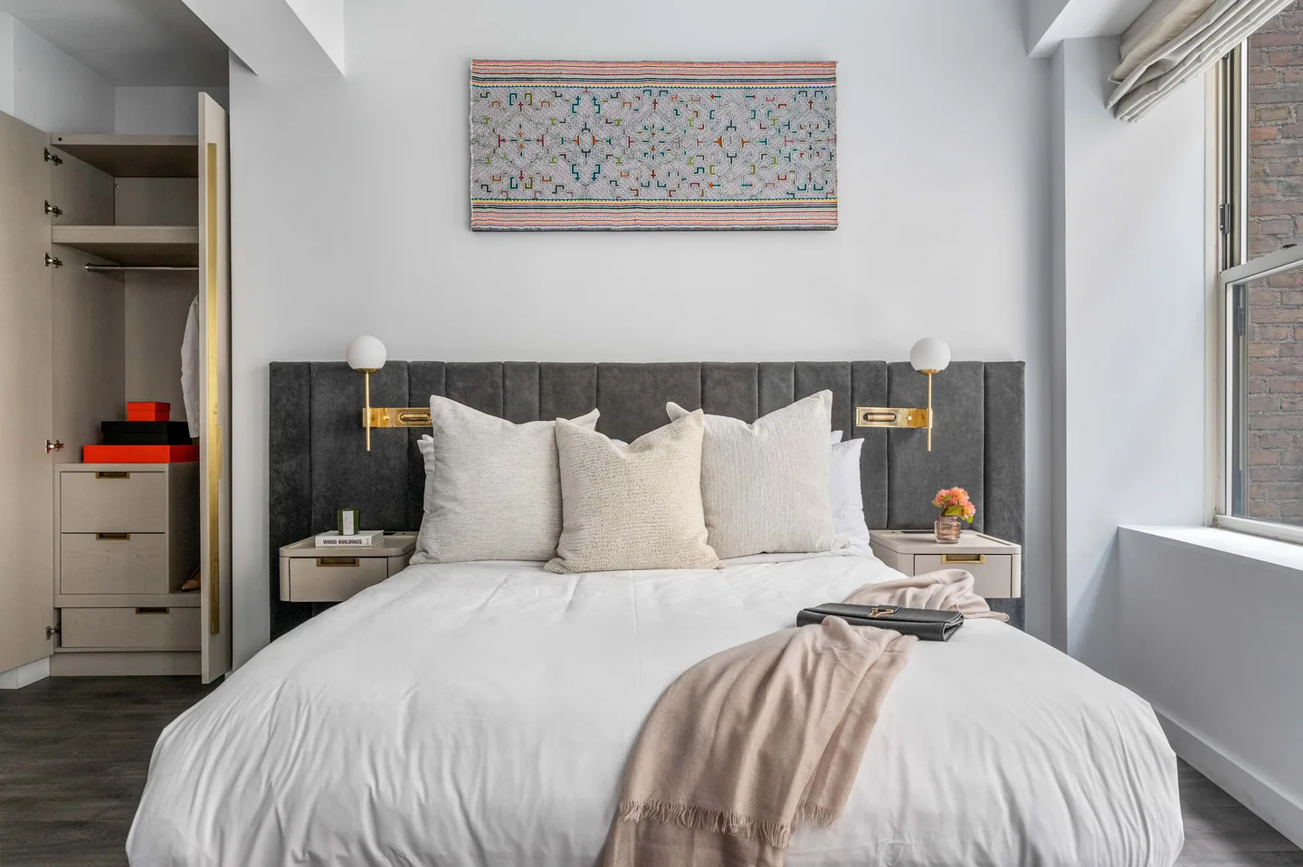 Bedroom — Queen Studio Apartment - Disability Access — 17John, Financial District
