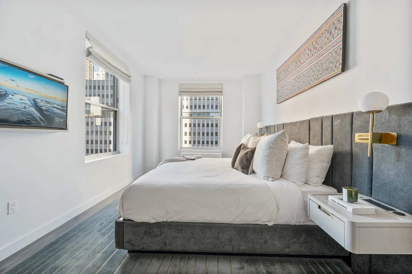 Bedroom — Luxury One Bedroom Apartment — 17John, Financial District
