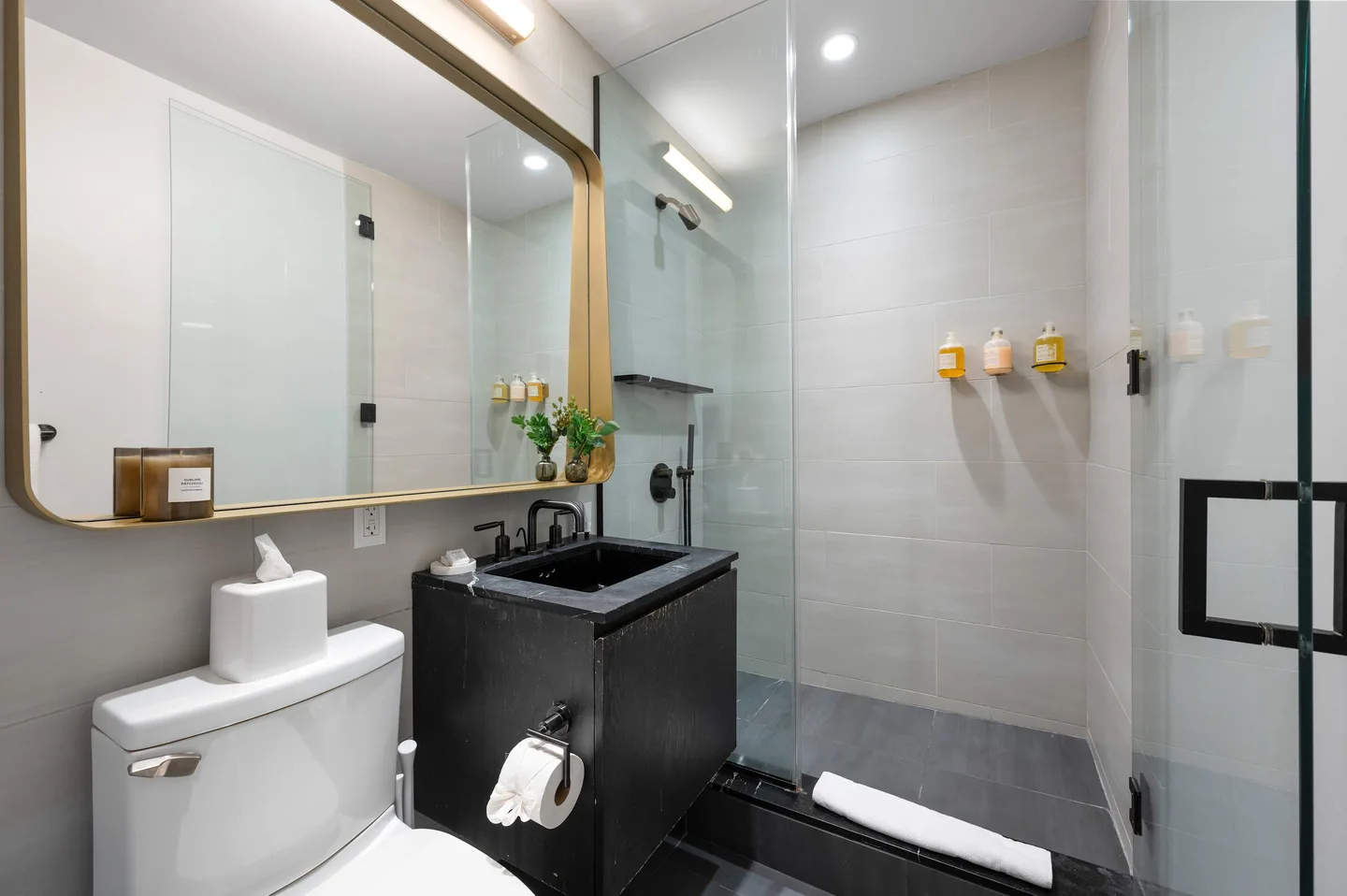 Bathroom — Premier King Studio Apartment — 17John, Financial District