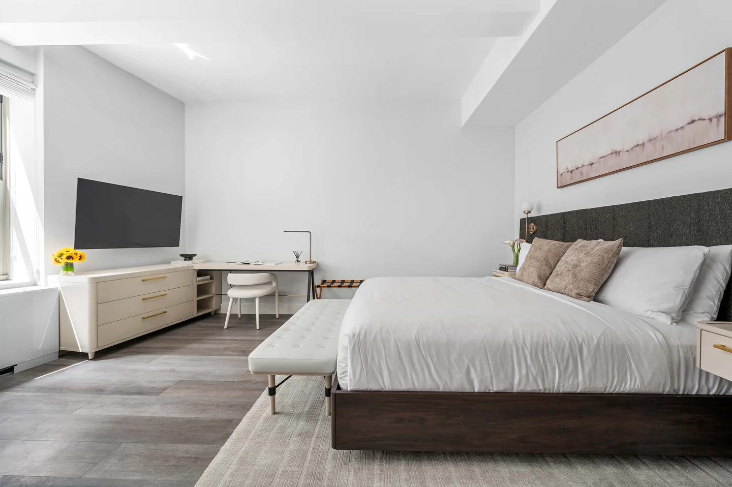 Bedroom — Premium King Studio Apartment — 17John, Financial District