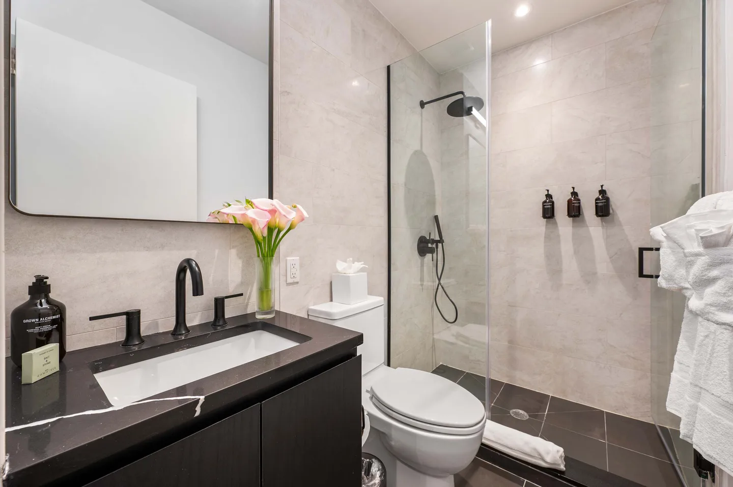 Bathroom — Superior King Studio Apartment — 17John, Financial District