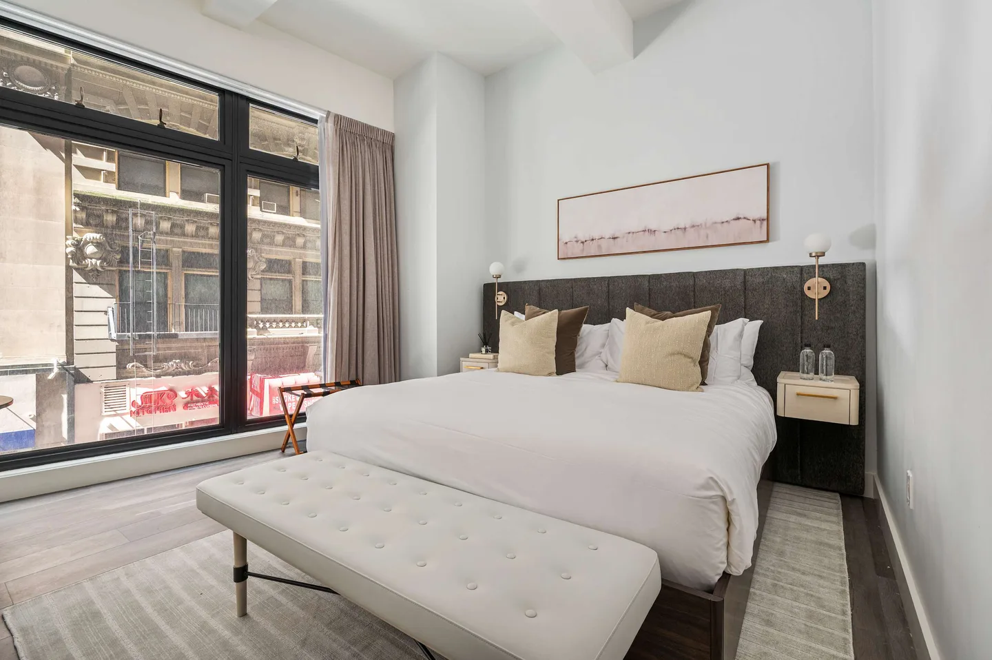 Bedroom — Traditional King Studio Apartment — 17John, Financial District