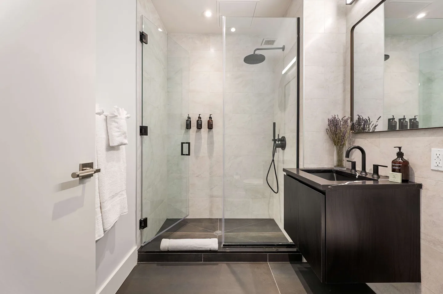 Bathroom — Traditional King Studio Apartment — 17John, Financial District