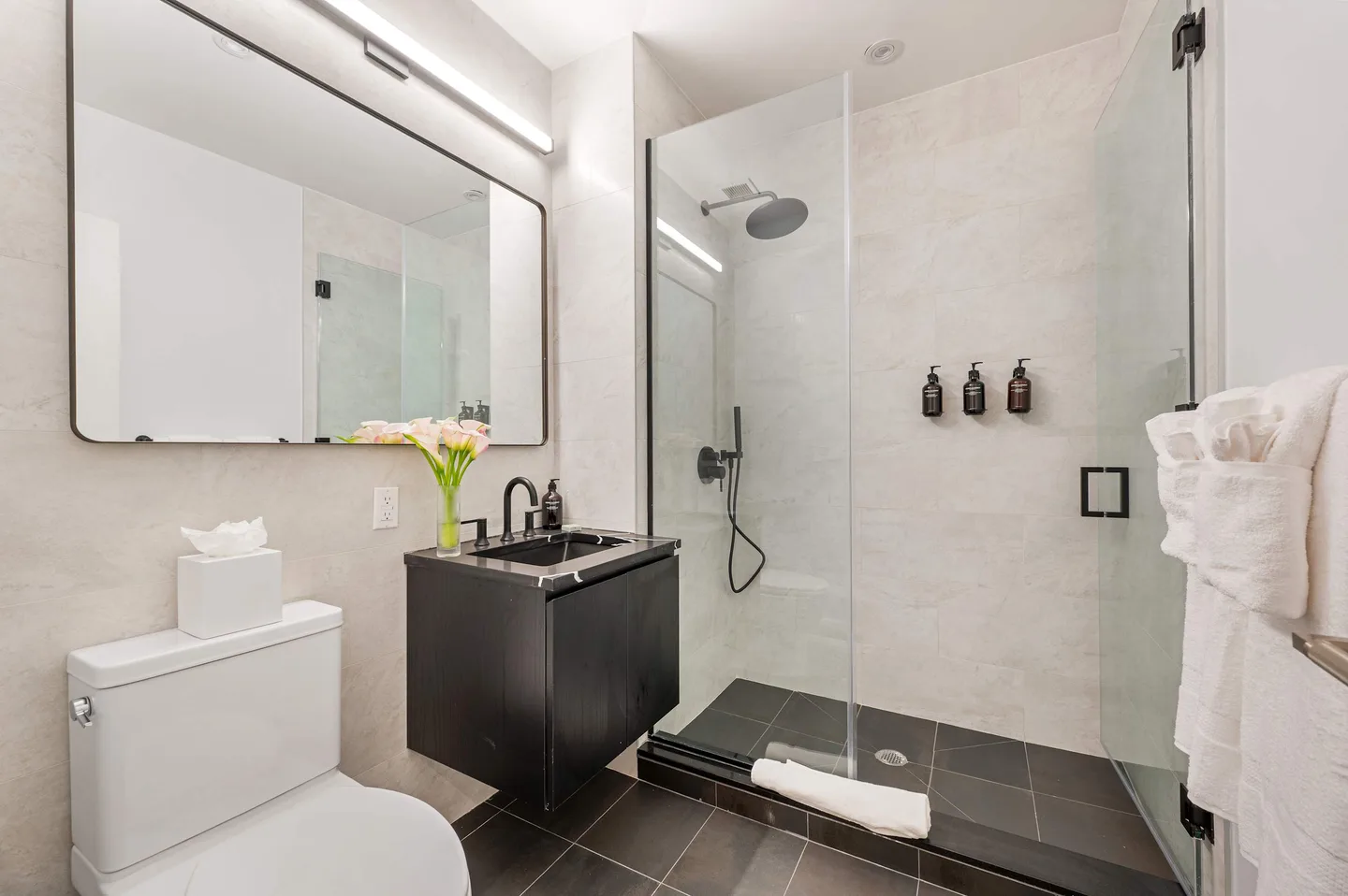 Bathroom 2 — Signature 3 Bedroom with Private Terrace — 17John, Financial District